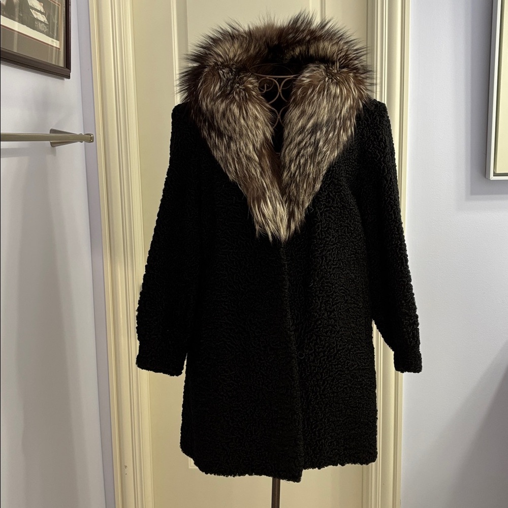 Persian lamb and Fox collared sportcoat